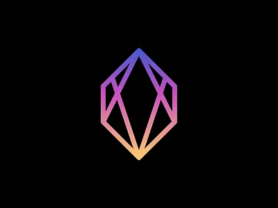 Negative Space Gem Logo (For Sale) branding buy purchase clean elegant for sale logo gem geometric gradient line art logo logo for sale mark icon minimal minimalism minimalist modern proffesional monogram premade logo simple symbol