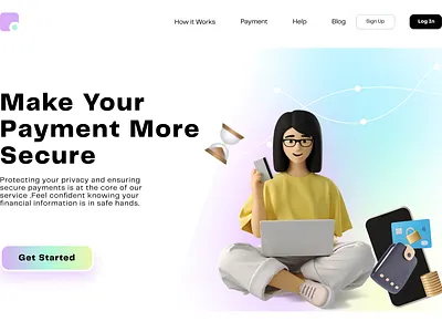 Daily UI Design Challenge | Day - 02 | Landing Page 3d branding design illustration logo typography ui ux vector