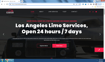 LAX Limo Service website
