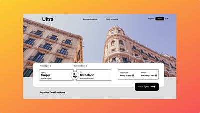 Ultra Flights app branding design flights website ui ux web design