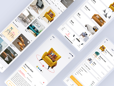 LivingSpace+ - Furniture e-commerce shop app design design furniture app furniture ecommerece app ui ui design ux ux reserach