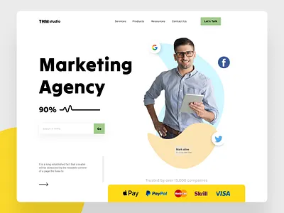 Digital marketing agency landing page agency design digital marketing fashion fashion landing page graphic design grow your business landing page marketing ui