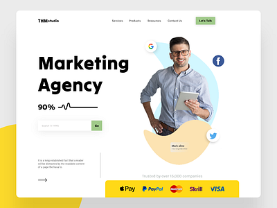 Digital marketing agency landing page agency design digital marketing fashion fashion landing page graphic design grow your business landing page marketing ui