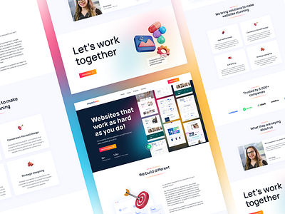 Website Design Agency Landing Page UI UX 3d agency artificial business creative design digital figma landing page minimal multi purpose slbfahad tarique trending ui ui design uiux web website webui