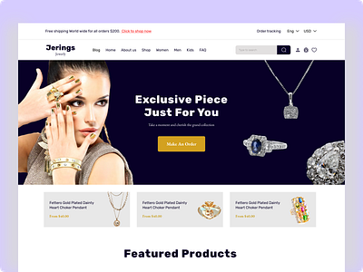 Jewellery Website dailyui design illustration ui ux