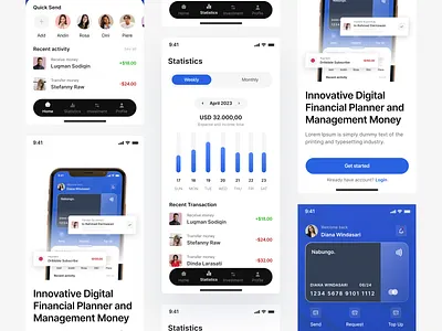 UI Kit - Mobile Banking app apps design appsuikit bank account bank card banking banking app design figma figmacommunity finance app financial fintech mobileuikit money transfer transactions ui uikit uikitfree