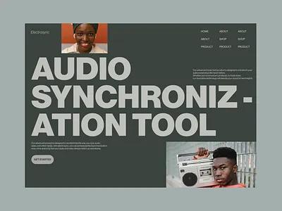 Electrosync web figma landing page music ui web web design webdesign website website design