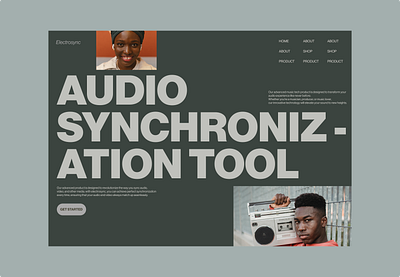 Electrosync web figma landing page music ui web web design webdesign website website design