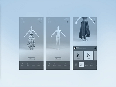 Virtual Fitting Room ar ecommerce shopping ui vr