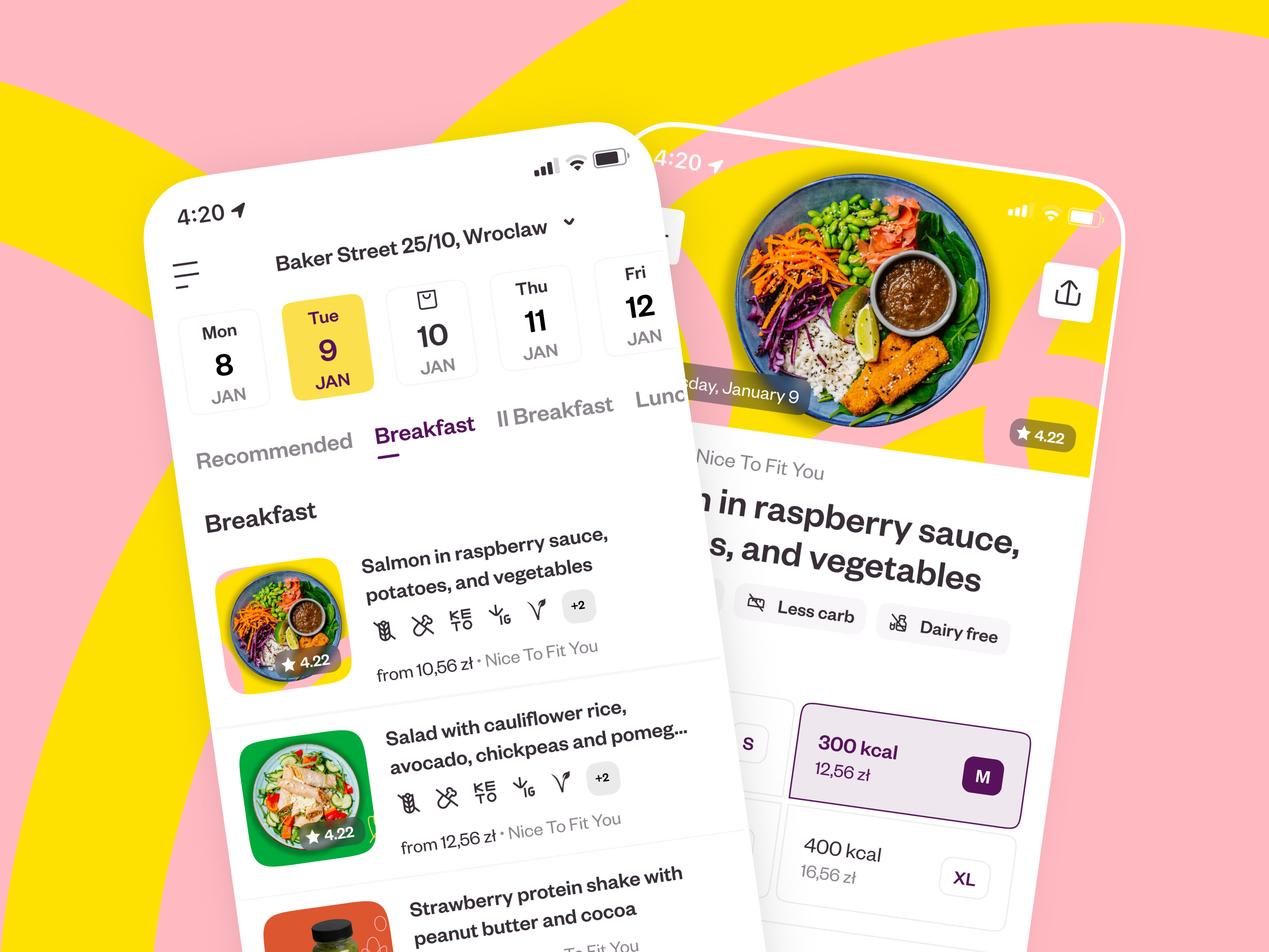 Jemmy - Tasty Menu & Cart app catering colors design ecommerce food interface ios list mobile product ui ux