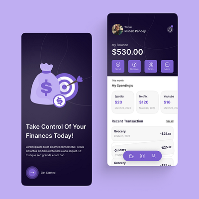 Finance Management App app ui appdesign appdesignui design figma hero page landing page mobileapp mobileui ui ui design uidesign uiux uiuxdesign website