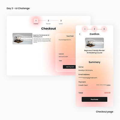 UI challenge day 2 - Checkout page design figma graphic design inspiration ui design web design