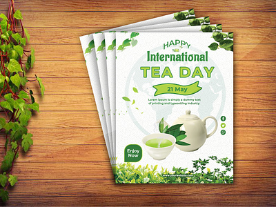 International Tea Day Poster Design Template ads advert advertisement banner design drink energy drink flyer international tea day marketing media poster psd refreshing drink social media tea day web