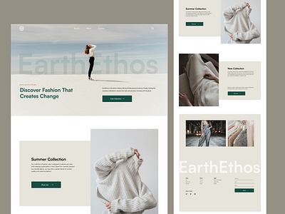 Landing Page daily ui dailyui design e commerce fashion clothing landing page website design