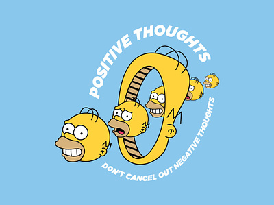 Positive Thoughts >/ Negative Emotions badge cancel emotions happy homer negative positive positive thoughts sad show simpsons thoughts tv