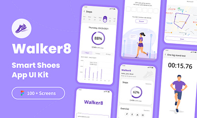 Walker8 - Smart Shoes App design mobile app ui