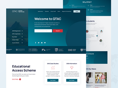 QTAC // Website branding clean design education figma logo minimal students ui ux
