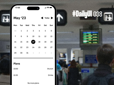 #DailyUI 038 - Calendar 038 38 app calendar calender daily ui dailyui dailyui 038 dailyui 38 dailyui038 design figma kalender minimalist schedule simple sleek ui