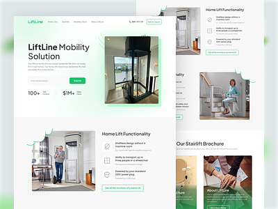 Landing Page For Lift Functionality 2023 design figma graphic design landing page design lift new ui ux