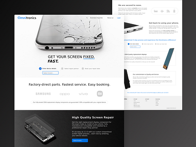 OMNITRONICS - A Mobile Display Replacement Service 2023 business web design home page landingpage minimal page ui ui design uiux ux design uxdesign web design web page web site webdesign website websites