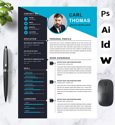 Professional Speech Pathologist Resume Template resume creative