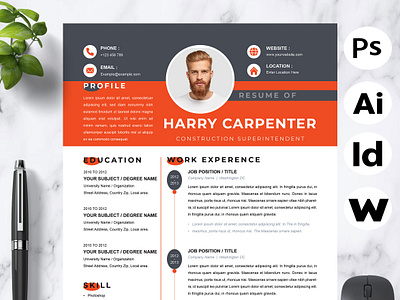 Construction Superintendent Resume Template template