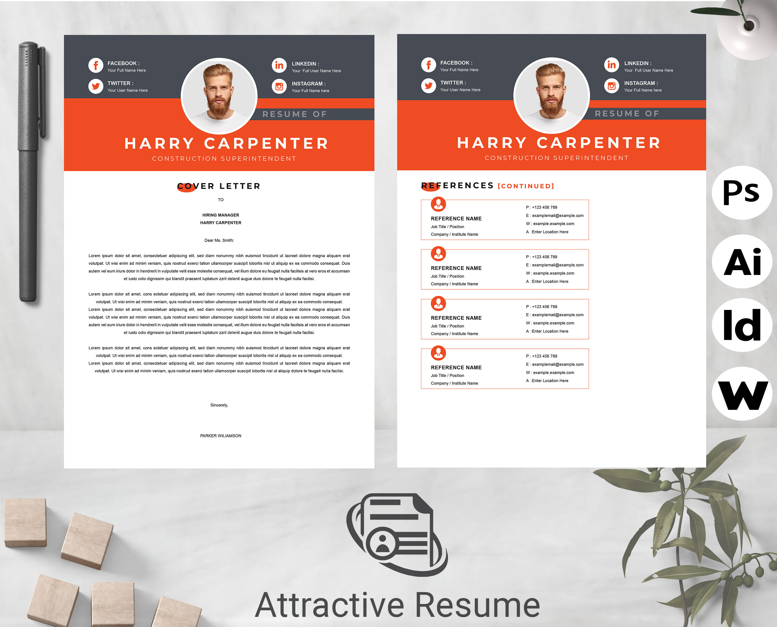 Construction Superintendent Resume Template by Attractive Resume on Construction Superintendent Resume Template by Attractive Resume on