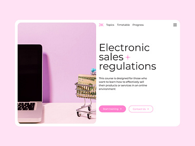 Concept for the course website concept figma page pink ui ux uxui web webdesign website