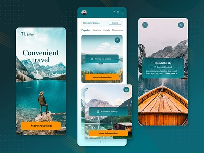 TLfullest - travel app design graphic design hiking lending page travel traveling trips ui veb