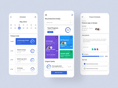 Task Management App Design app appdesign figma graphic design mobileapp prototype ui uidesign uiux webdesign