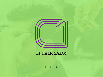 C1 Hair salon Visual identity design branding graphic design logo