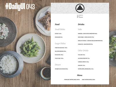 #DailyUI 043 - Food/Drink Menu app copenhagen daily ui dailyui dailyui 43 dailyui043 dailyui43 design figma food jah izakaya japanese menu re design restaurant ui