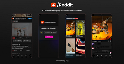 Reddit - Art Installation Feature appdesign design mobiledesign mockup productdesign reddit ui ux