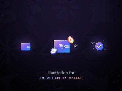 Illustration- Import Librty wallet app app illustration art branding creative design figma graphic design illustration logo not ui vector wallet