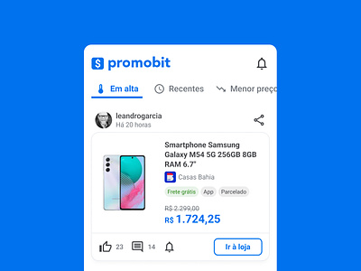 Promobit redesign home android android ui app app design discount app figma homepage mobile app mobile ui modern app design product deals promobit promotional codes redesign redesign app ui ui design uidesign user interface