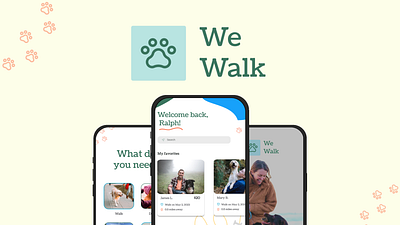 Case Study: WeWalk Dog Walking App branding case study product design ui design ux design