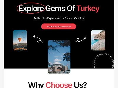 Travel Agency Landing Page figma graphic design landing page tarvel ui uiux ux website