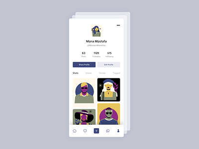 Social Profile app dailyui dailyuichallenge design mobile profile social social profile ui xd