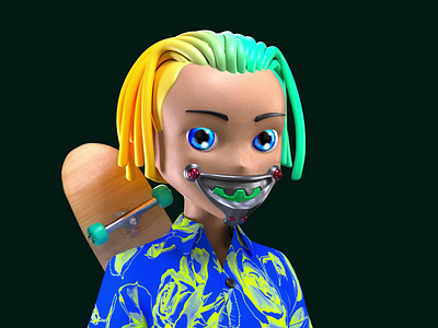 Smiling Rasta 😁 3danimation 3dcharacter 3dillustration 3dmodeling characterdesign charactermodeling cryptoart eth nft nftart nftcollection p2e p2egame