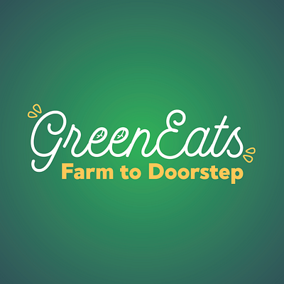GreenEats branding delivery design doorstep eats farm flat graphic design green logo minimal vector