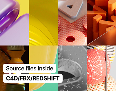3D Letters. Source Files. C4D + FBX + Redshift 3d typography blender c4d fbx redshift source files