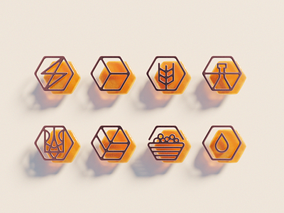 Sweet 3D Icons 3d 3d icons bee blender blender 3d honey icons sweet yellow