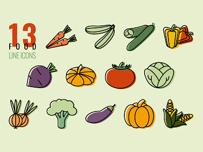 food icons design graphic design illustration vector иконки иллюстратор