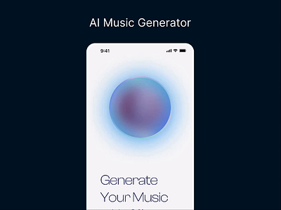 Music Creator AI ai artificial inteligence mobile mobile application musci generator music music creator product design ui ux