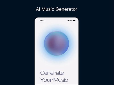 Music Creator AI ai artificial inteligence mobile mobile application musci generator music music creator product design ui ux