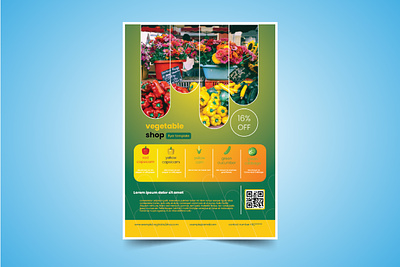 Vegetable shop Flyer design price