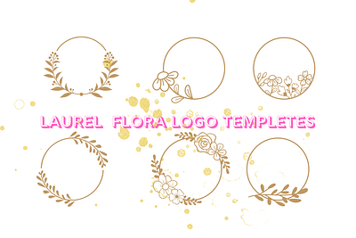 Laurel Flora Logo Templetes flora logo laurel flora logo logo logo templates