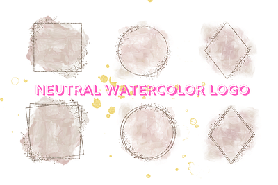 Neutral watercolor logo logo label neural logo neural watercolor logi