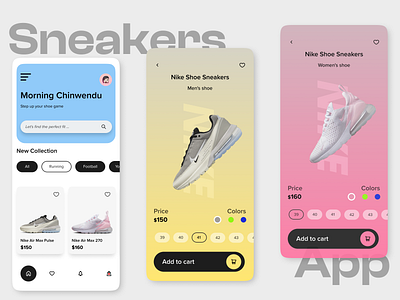 Sneakers App adidas boot design ecommerce fashion foot wear kicks mobile app nike product running shoe sneaker