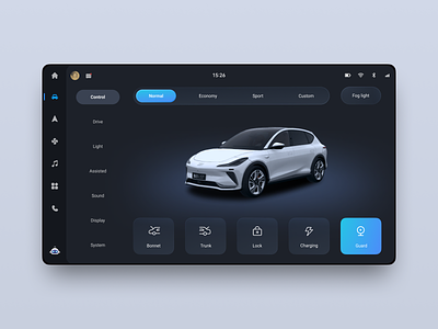 HMI concept-Vehicle control branding design graphic design illustration logo typography ui ux vector 人机界面